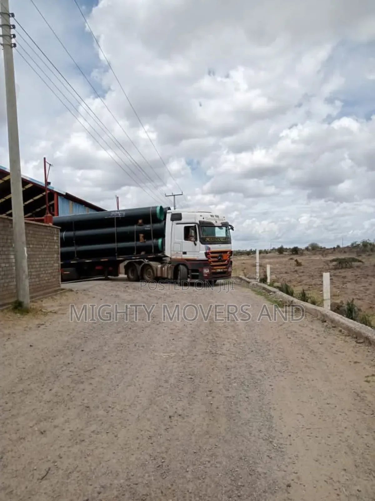 Flatbed Trailer for Transport of Goods Accessible.