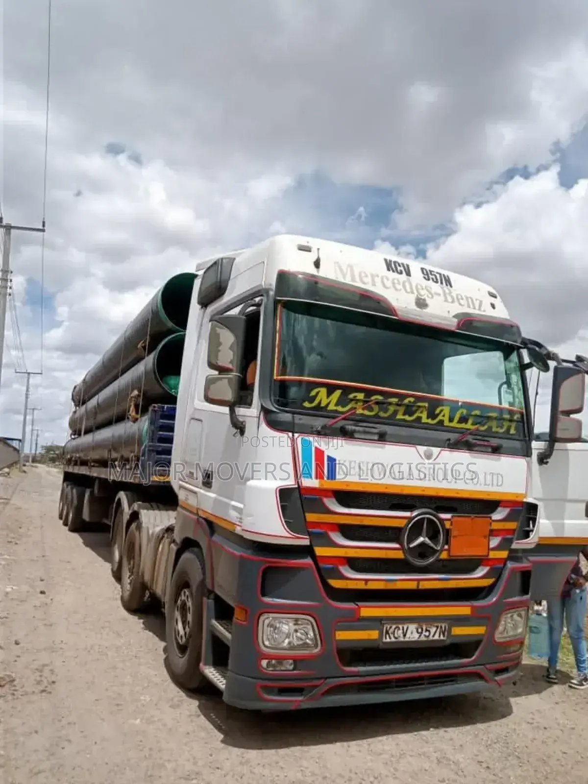 Flatbed Trailer for Transport of Goods Accessible.