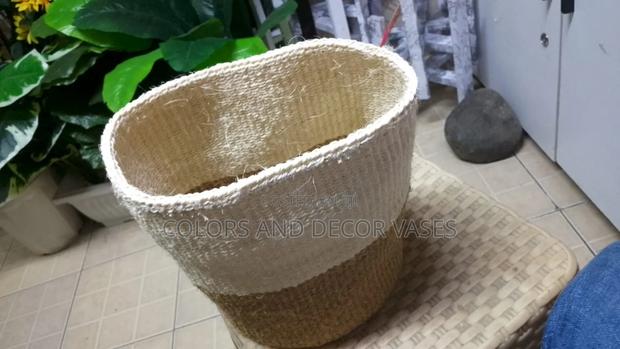 Brown Plus White Sisal Baskets - thumbnail 2