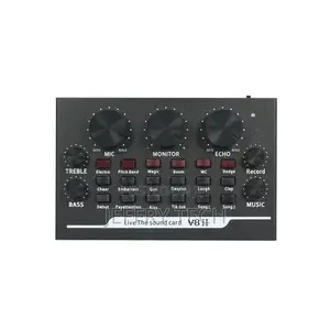 V8 Audio Usb External Sound Card Headset Microphone