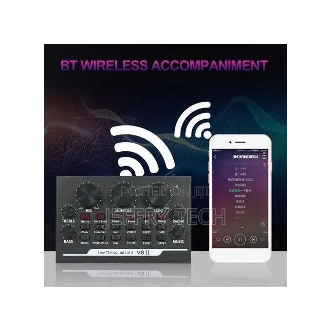 V8 Audio Usb External Sound Card Headset Microphone