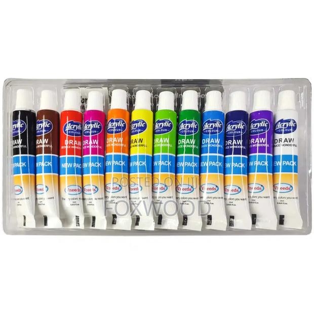 12ml Vneeds Acrylic Colours 12pcs Pack - thumbnail 3