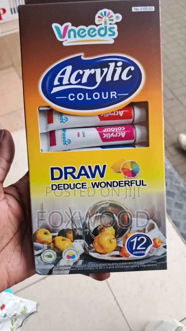 12ml Vneeds Acrylic Colours 12pcs Pack - main view