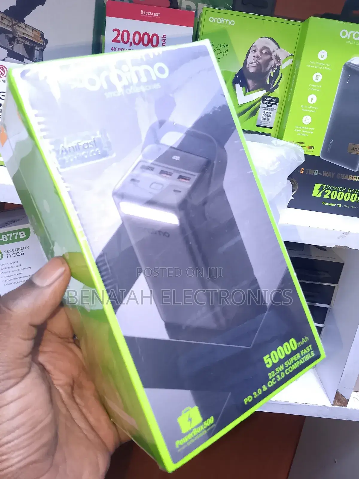 50000mah Oraimo Smart Powerbank,22.5watts Fast Powerbank