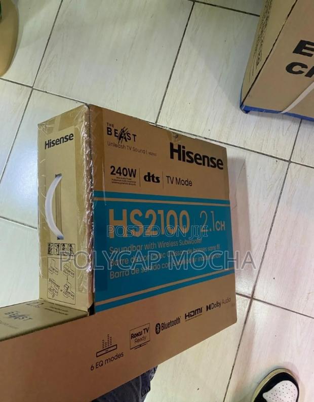 Hisense Hs2100 2.1ch Wireless Soundbar System – Black - main view
