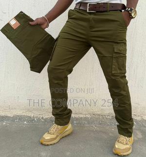 Quality Cargo Hard Khaki Side Pocket Men Trousers - thumbnail 2