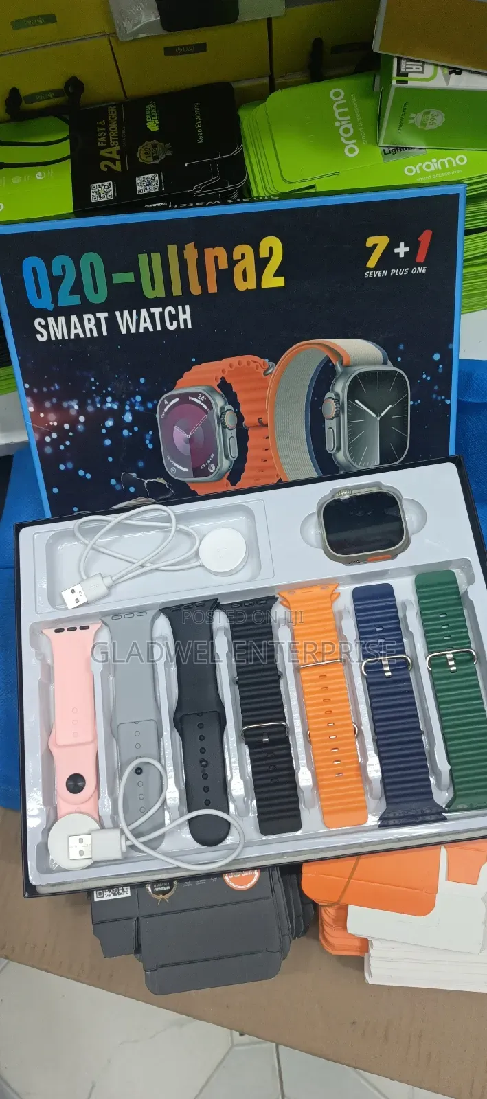 Q20 Ultra2 Smartwatch With 7 Different Straps