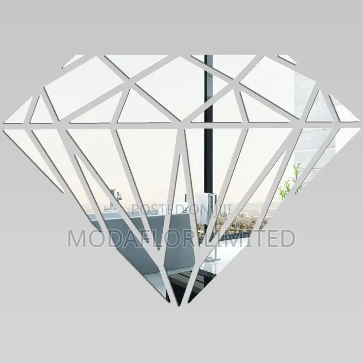 Diamond Acrylic Mirrors – Stylish Wall Decor Set