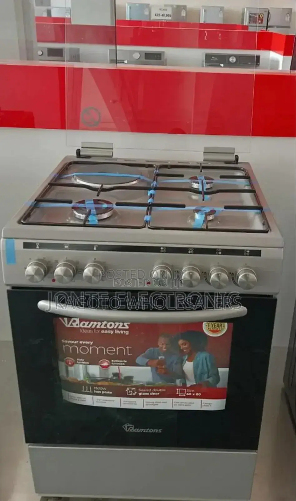 Ramtons 3g+1e 60x60 Silver Cooker
