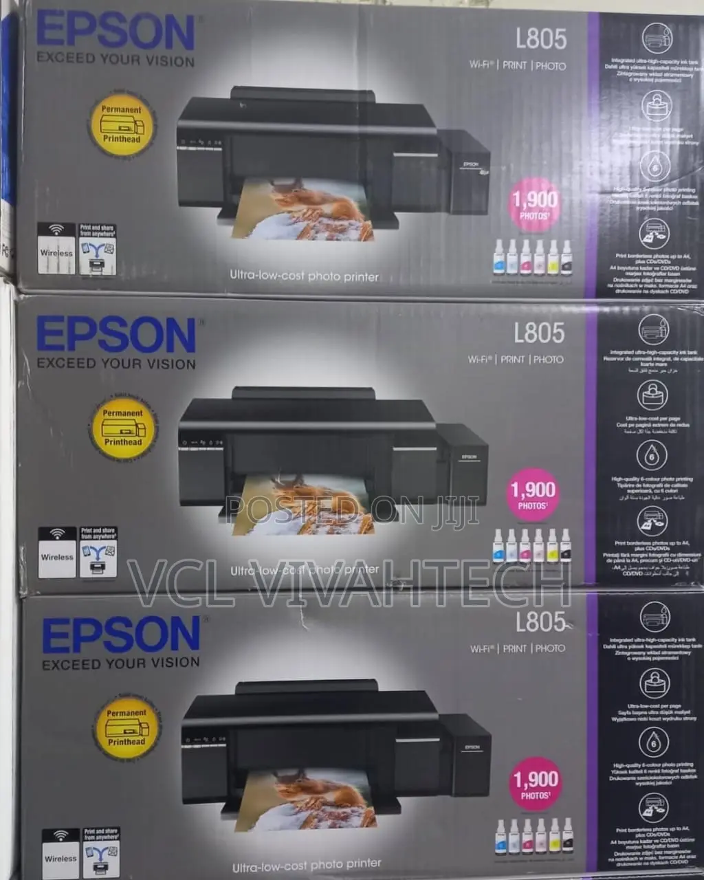 Epson L805 Photo Inkjet Printer - 6-Colour Photo Printer