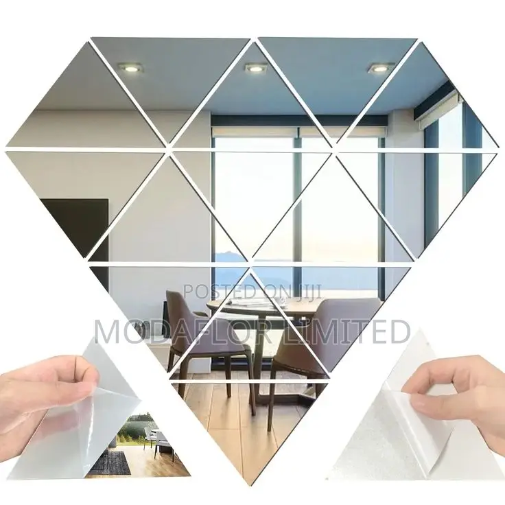 Diamond Mirror Set – Acrylic Stick-on Home Upgrade