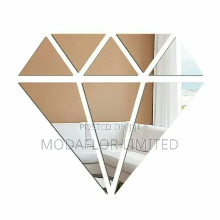 Diamond Shape Mirrors – Acrylic Wall Decor Pack