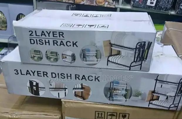 2tier Carbon Steel Dish Rack With Cutlery Holder Chop