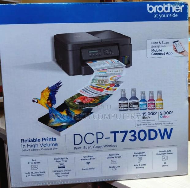 T-730dw Brother DCP T-730 Colored and Wireless Printer