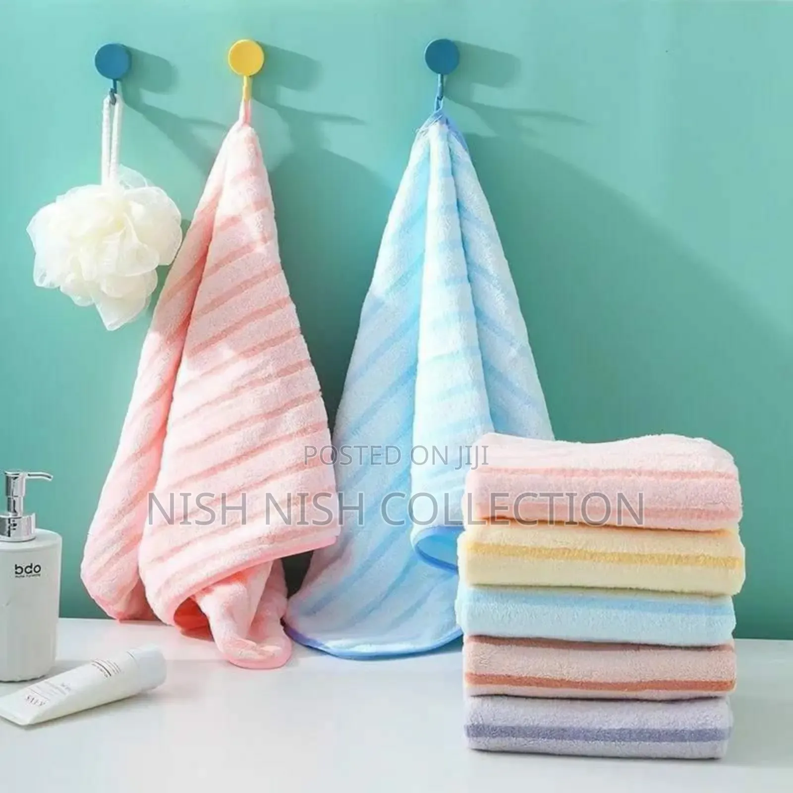 5 Piece Coral Velvet Microfiber Towels