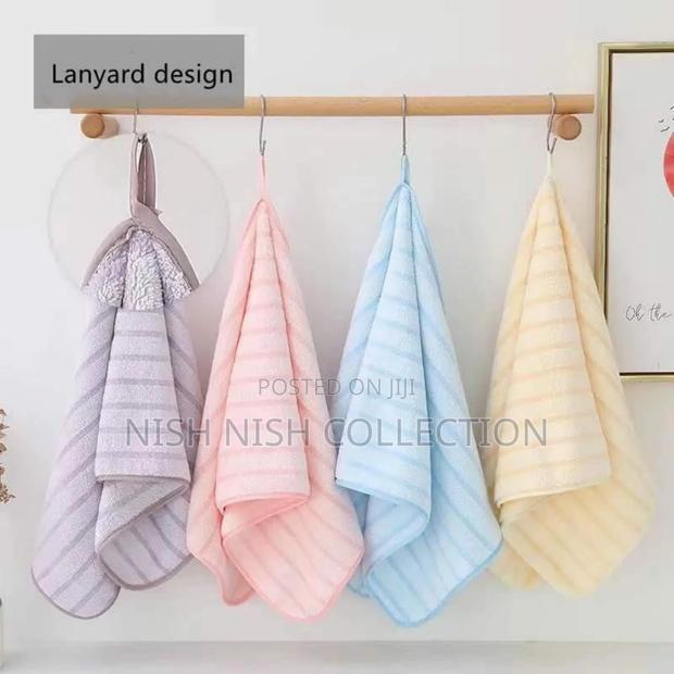 5 Piece Coral Velvet Microfiber Towels - thumbnail 3