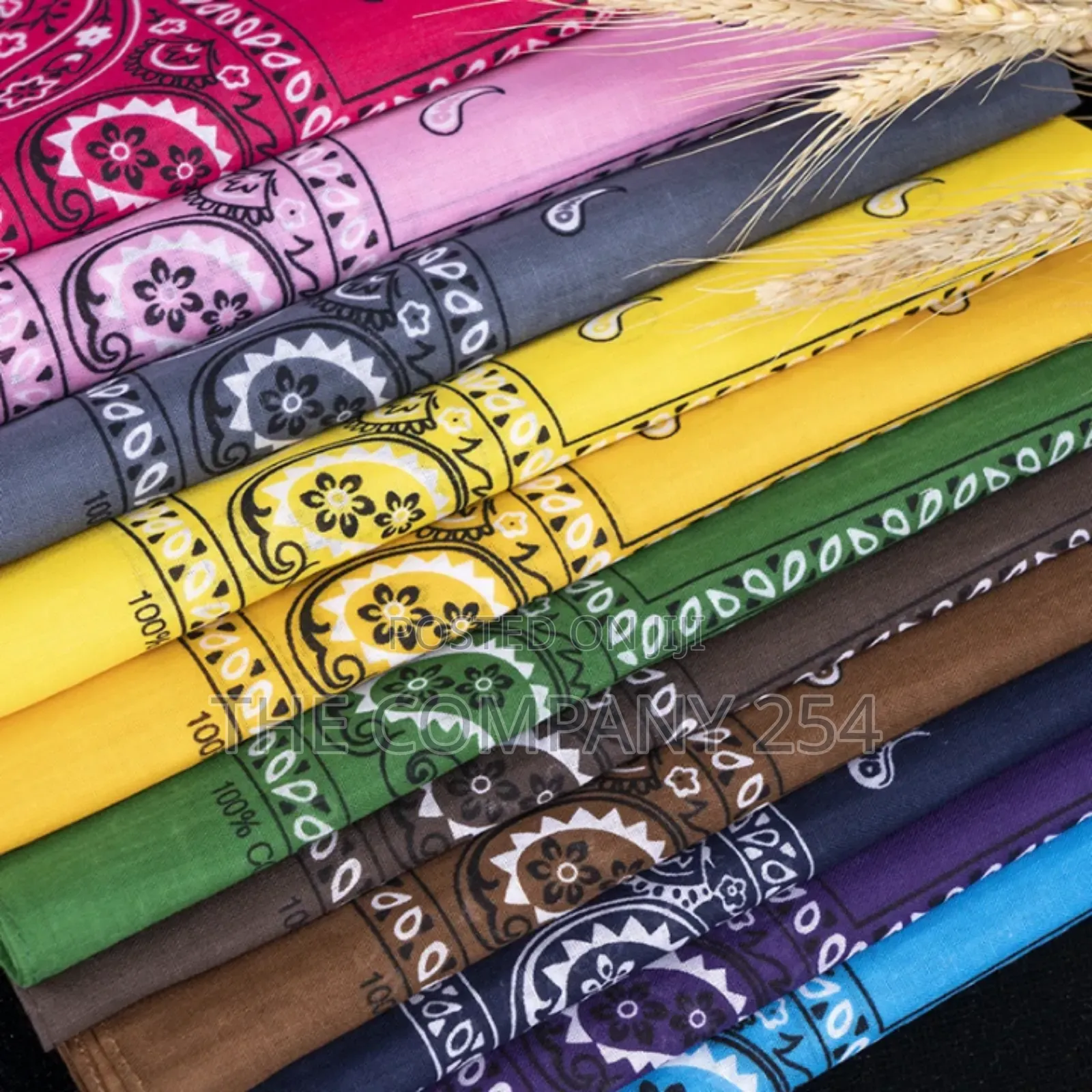 Multi Headwear Scarf Paisley Polyester Cotton Square Bandana