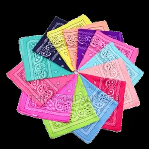 Multi Headwear Scarf Paisley Polyester Cotton Square Bandana