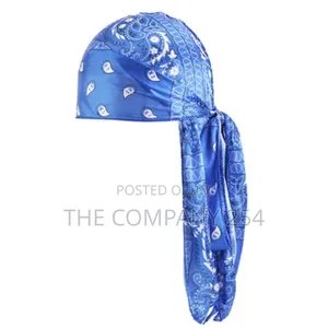 Custom Bandana Paisley Long-Tail Head Wraps Designer Durag