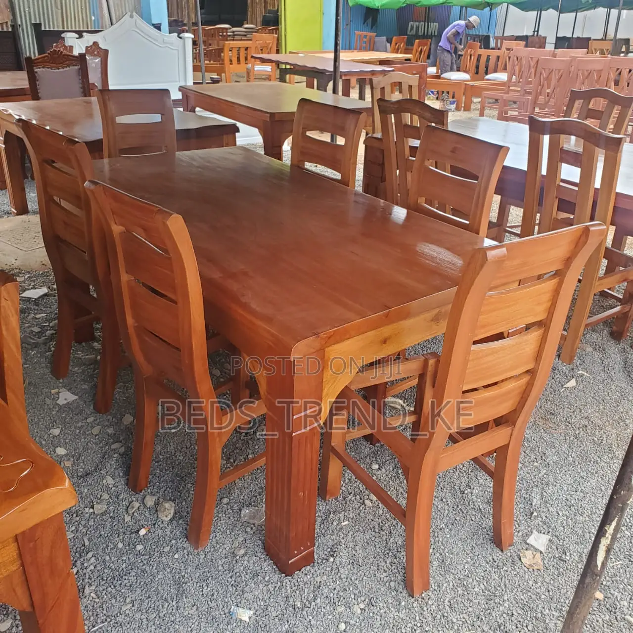 Classy Wooden 6 Seater Dining Set