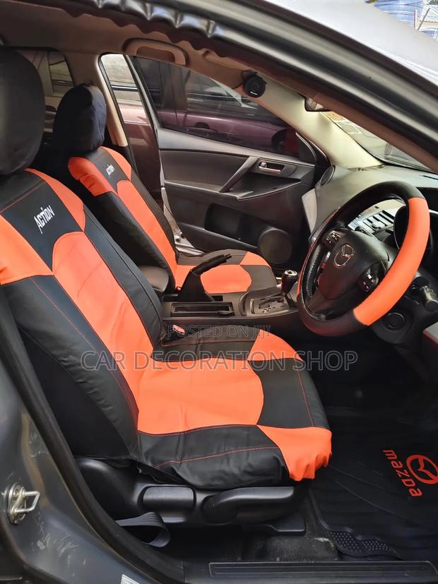 Action Leather Red Black Fitted on Saloon 5seater Car