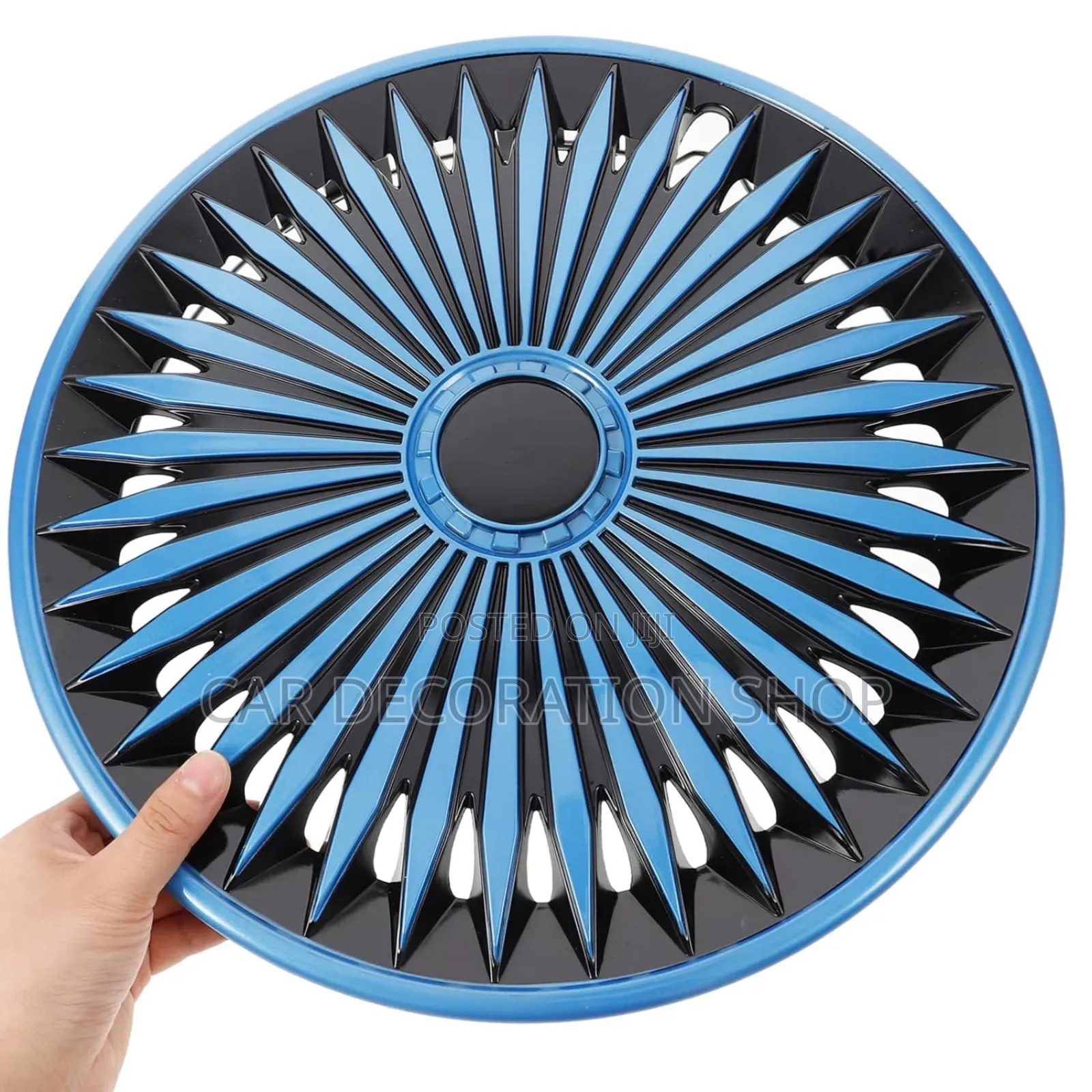 4x Premium Design Blue Wheel Cover Hubcaps Set