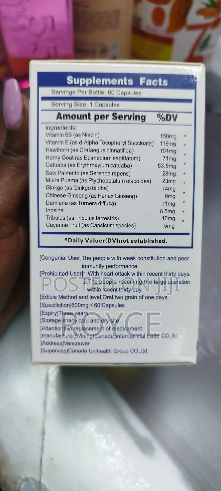 Vimax Herbal Supplement- Male Virility Enhancement