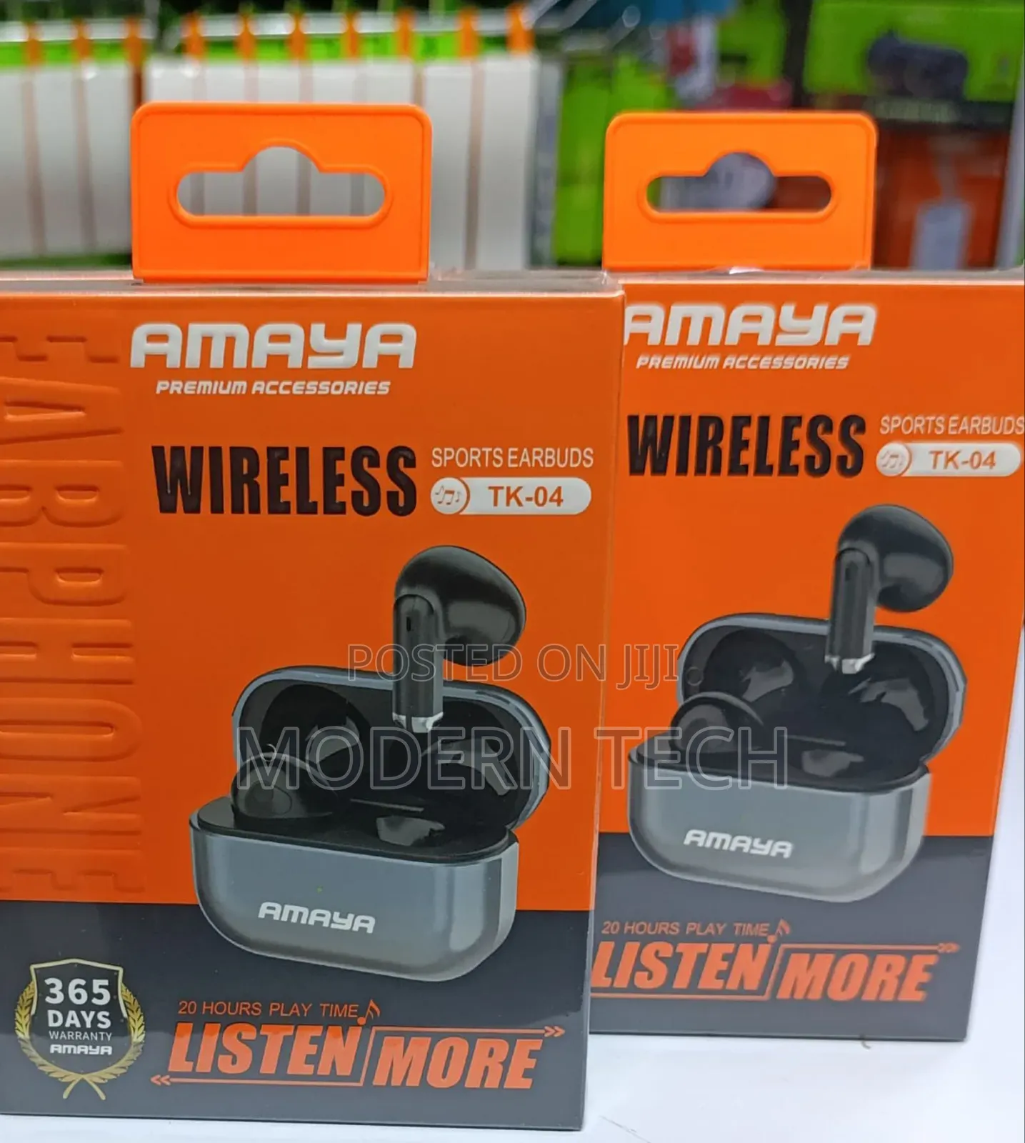 Amaya Tk 04 Wireless Sports Earbuds 5.3 Bluetooth – 20 Hours
