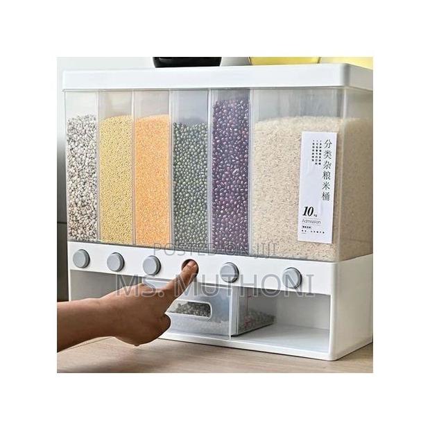 10 KGS *Partitioned Multifunctional Cereal/Rice Dispenser* - thumbnail 2