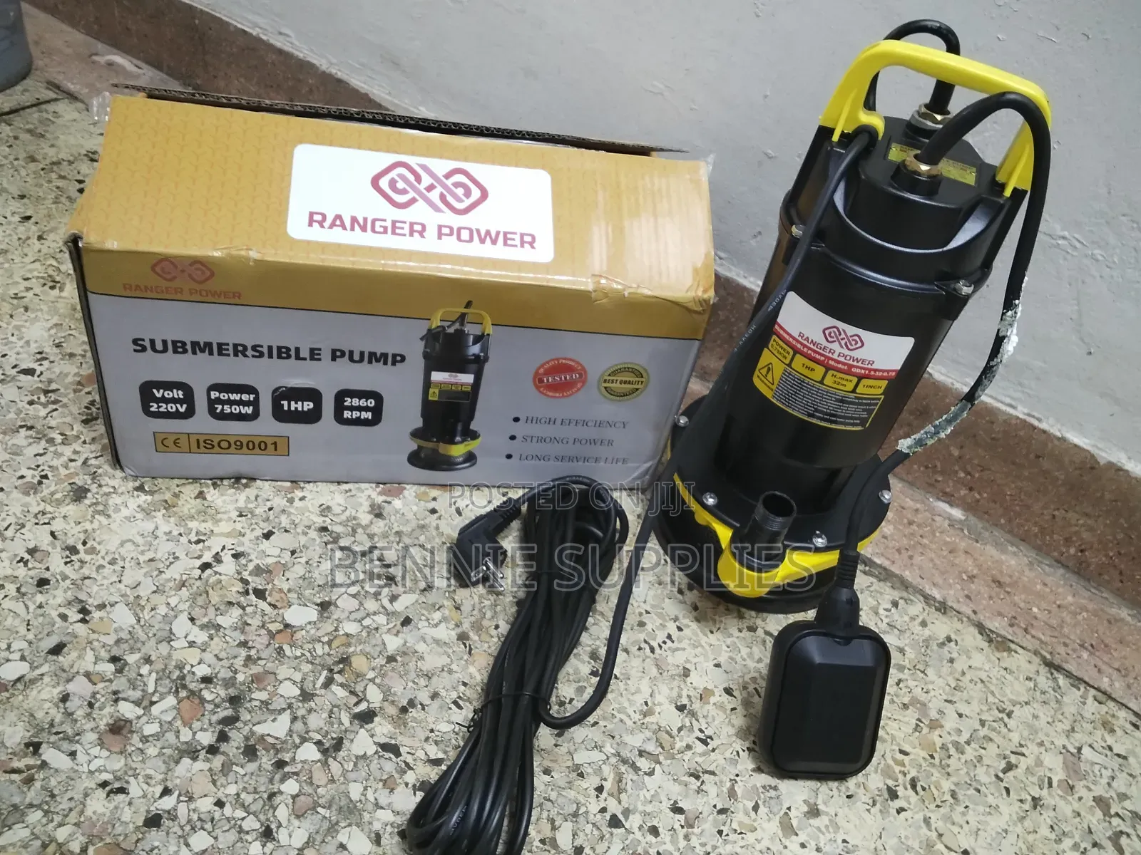Range Power Deep Well Pump/ Electric 1hp Submersible Pump