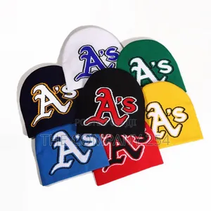 Alphabet A's Jacquard Knitted Beanie Hats Warm Outdoor Sport