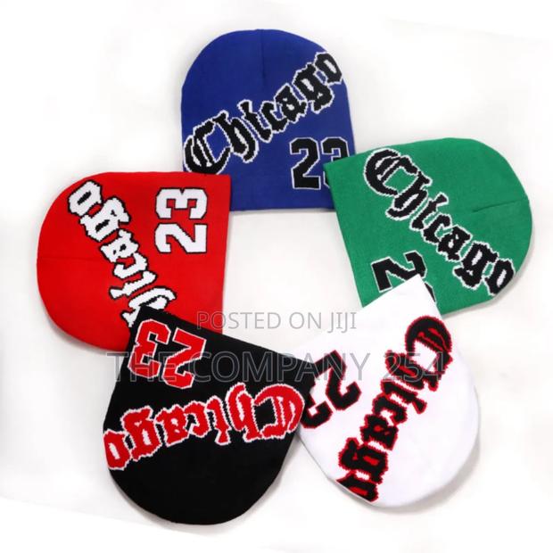 Chicago 23 Jacquard Pattern Hats With Custom Logo Beanie Hat - main view