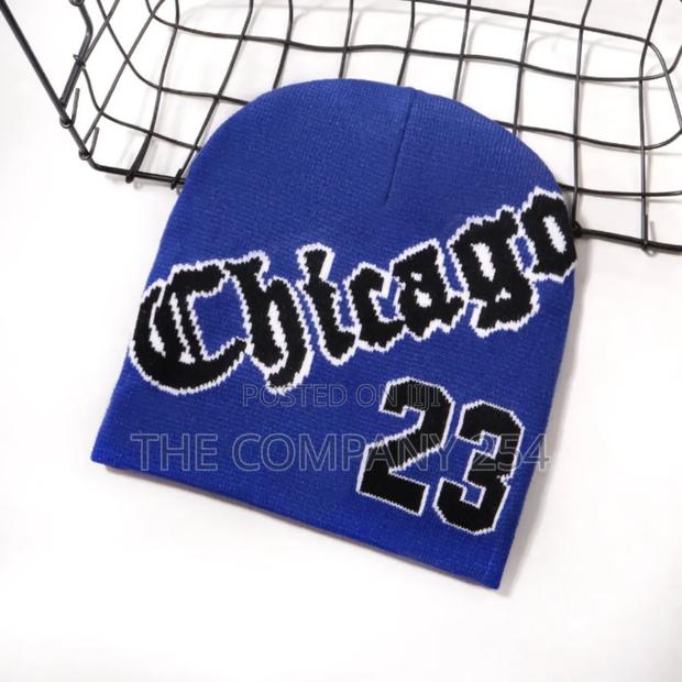 Chicago 23 Jacquard Pattern Hats With Custom Logo Beanie Hat - thumbnail 5
