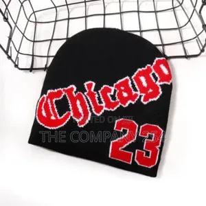 Chicago 23 Jacquard Pattern Hats With Custom Logo Beanie Hat