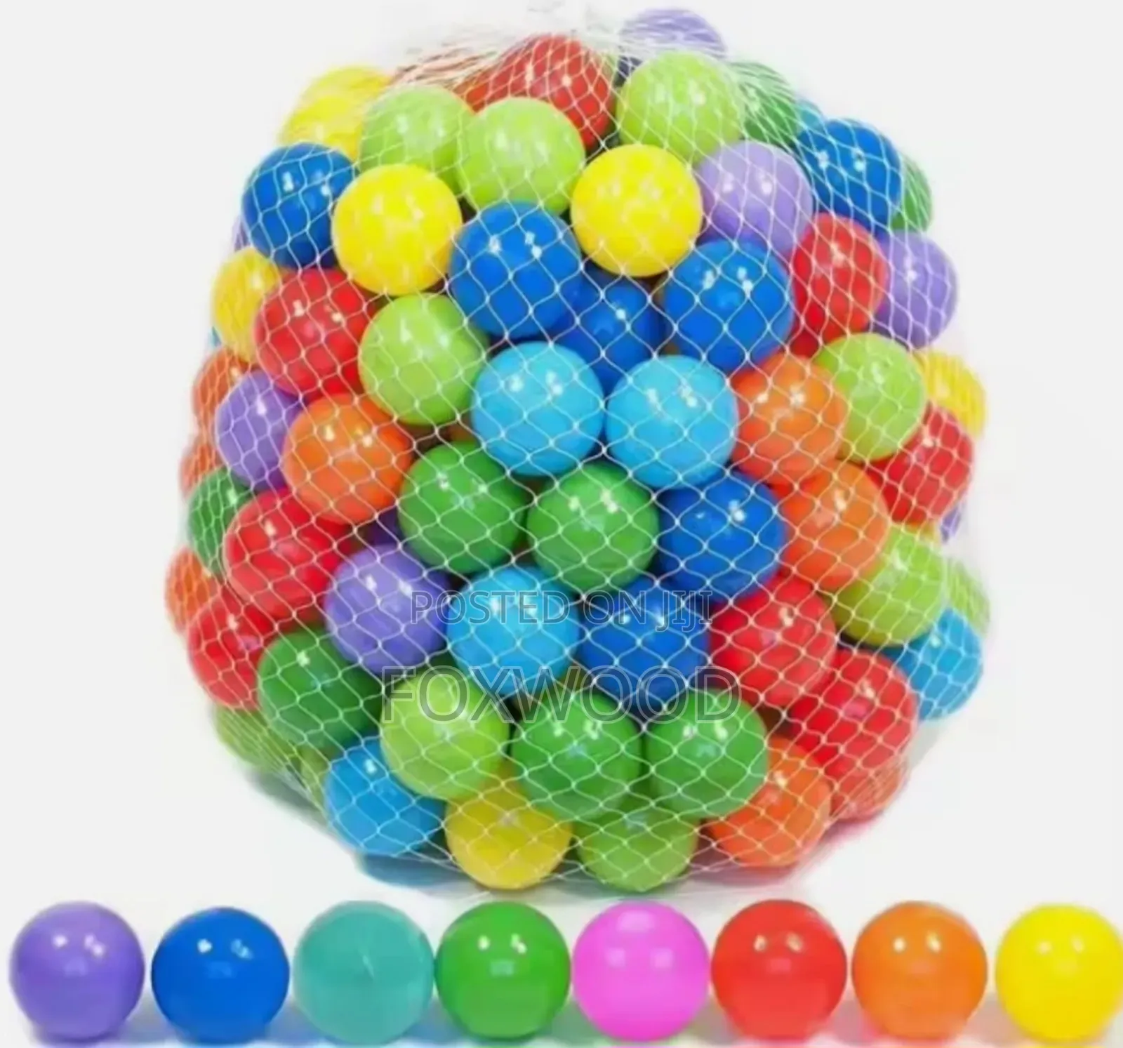 Plastic Mini Play Balls Multi Vibrant Colors a Pack of 50pcs