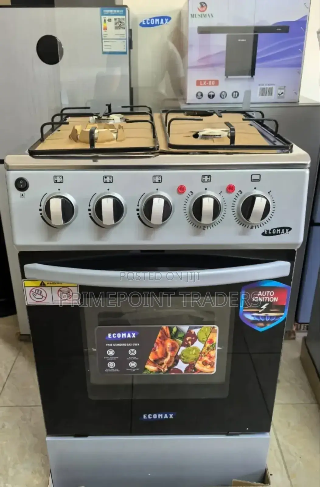 50*55 Ecomax 4 Gas Burners Full Gas Standing Cooker
