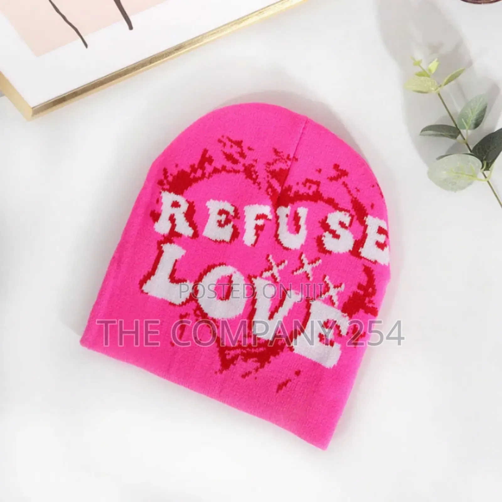 Refuse Love Beanie Skull Alphabet Love Jacquard Knitted Hat