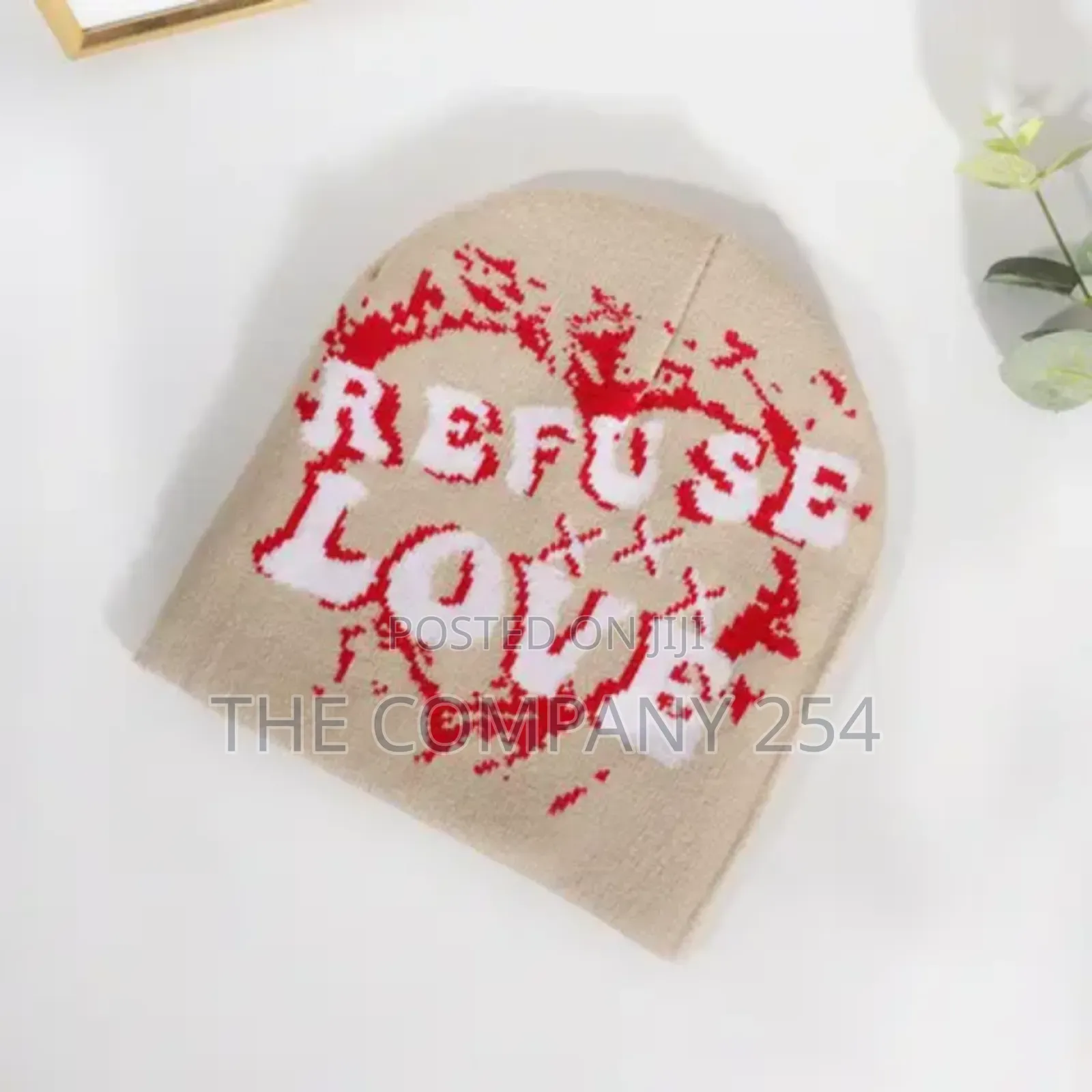 Refuse Love Beanie Skull Alphabet Love Jacquard Knitted Hat