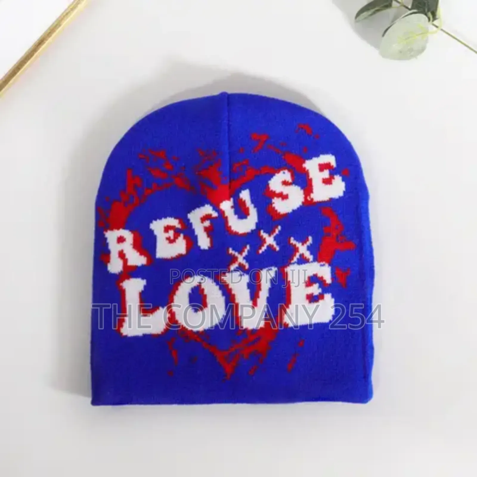 Refuse Love Beanie Skull Alphabet Love Jacquard Knitted Hat