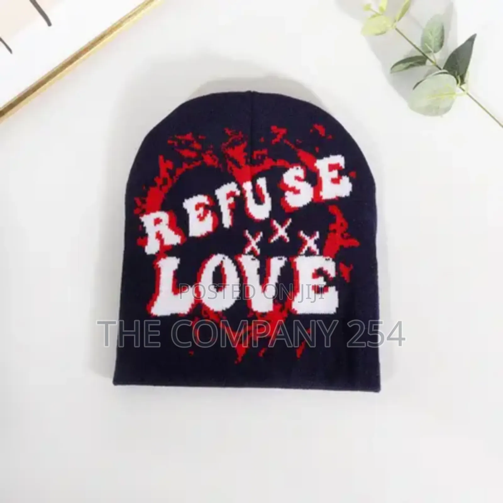 Refuse Love Beanie Skull Alphabet Love Jacquard Knitted Hat