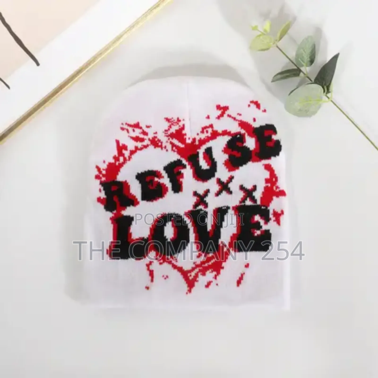 Refuse Love Beanie Skull Alphabet Love Jacquard Knitted Hat