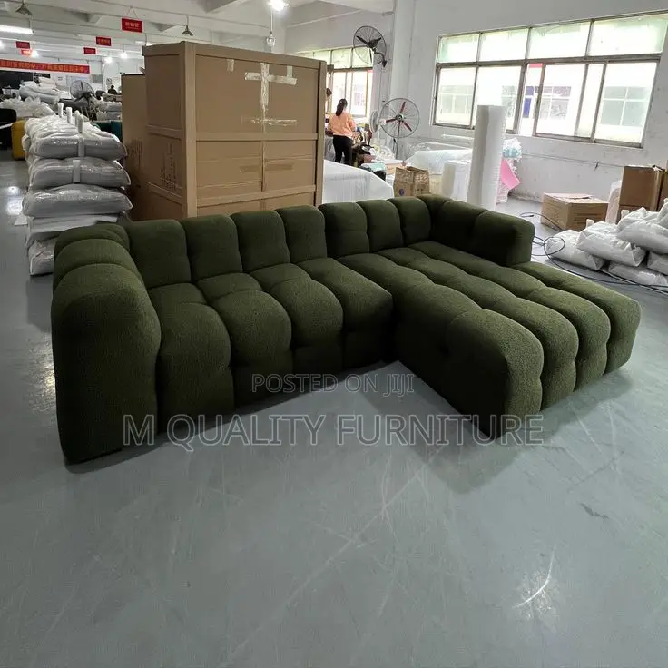 Jungle Green 6 Seater L Shaped Bubble Seat