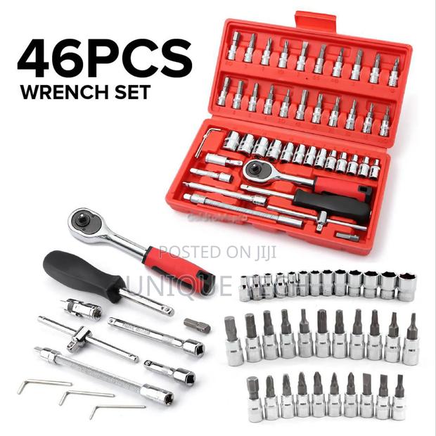 46pcs Ratchet Socket Set – Wrench Bits Combo Kit - main view