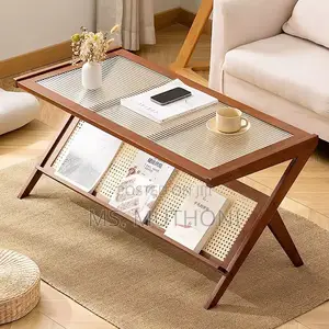 Rattan Coffee Table With Storage Shelf