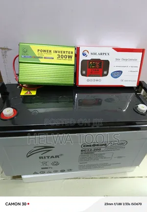 200ah Solar Battery, Power Inverter 300 Watts and Controller