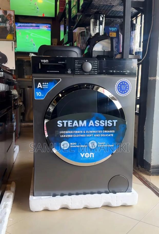 Von 8kgs Front Load Washing Machine Full Automatic Silver - main view