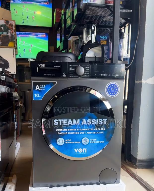 Von 8kgs Front Load Washing Machine Full Automatic Silver - thumbnail 4