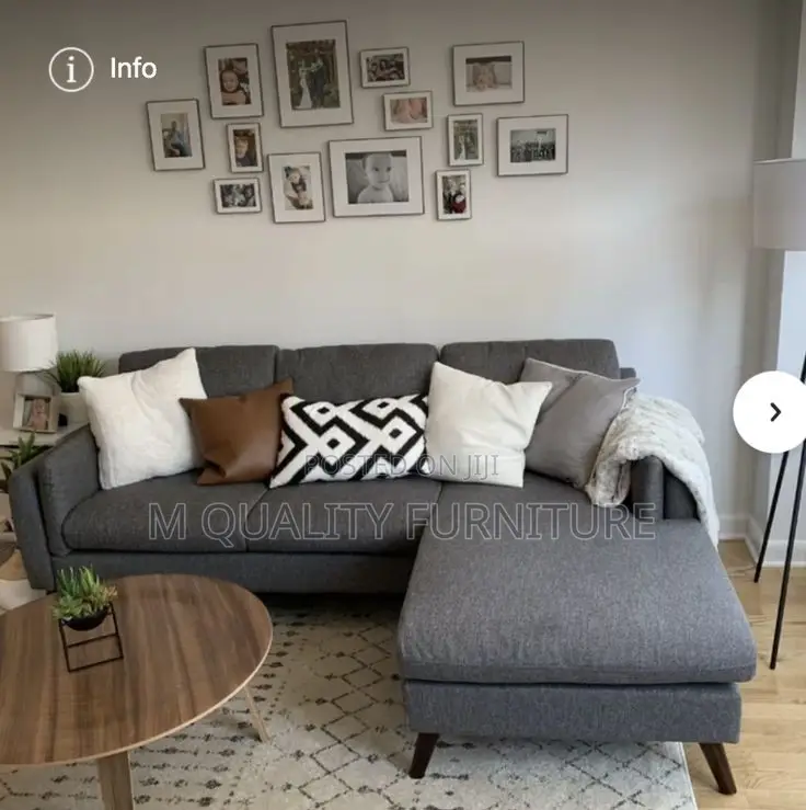Gray 5 Seater L Shaped Sofa