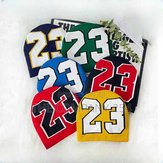 23 Number Pattern Casual Versatile Knitted Winter Beanie Hat - main view