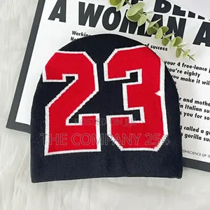 23 Number Pattern Casual Versatile Knitted Winter Beanie Hat